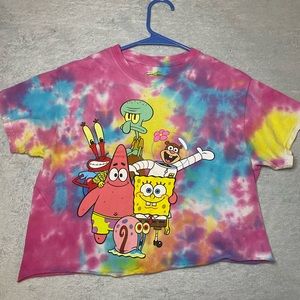 SpongeBob tie-dye women’s size S crop top